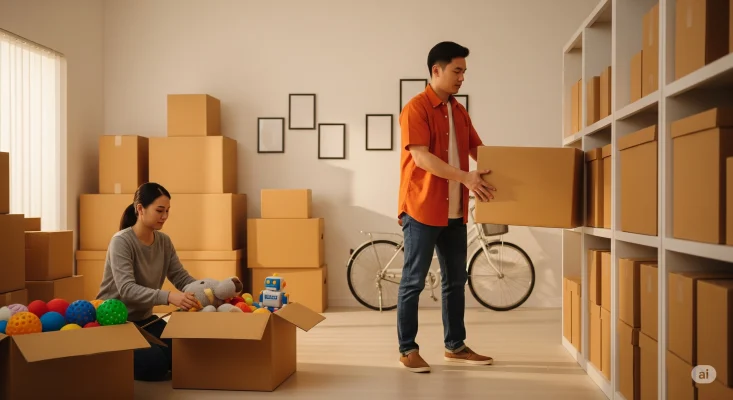 ลังกระดาษขนาดใหญ่ ใช้เก็บของในบ้าน กลับมาใช้ซ้ำได้หลายครั้ง กล่องขนของ.com